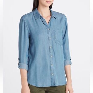 Cosmic Blue Love Button-Up Shirt Size L